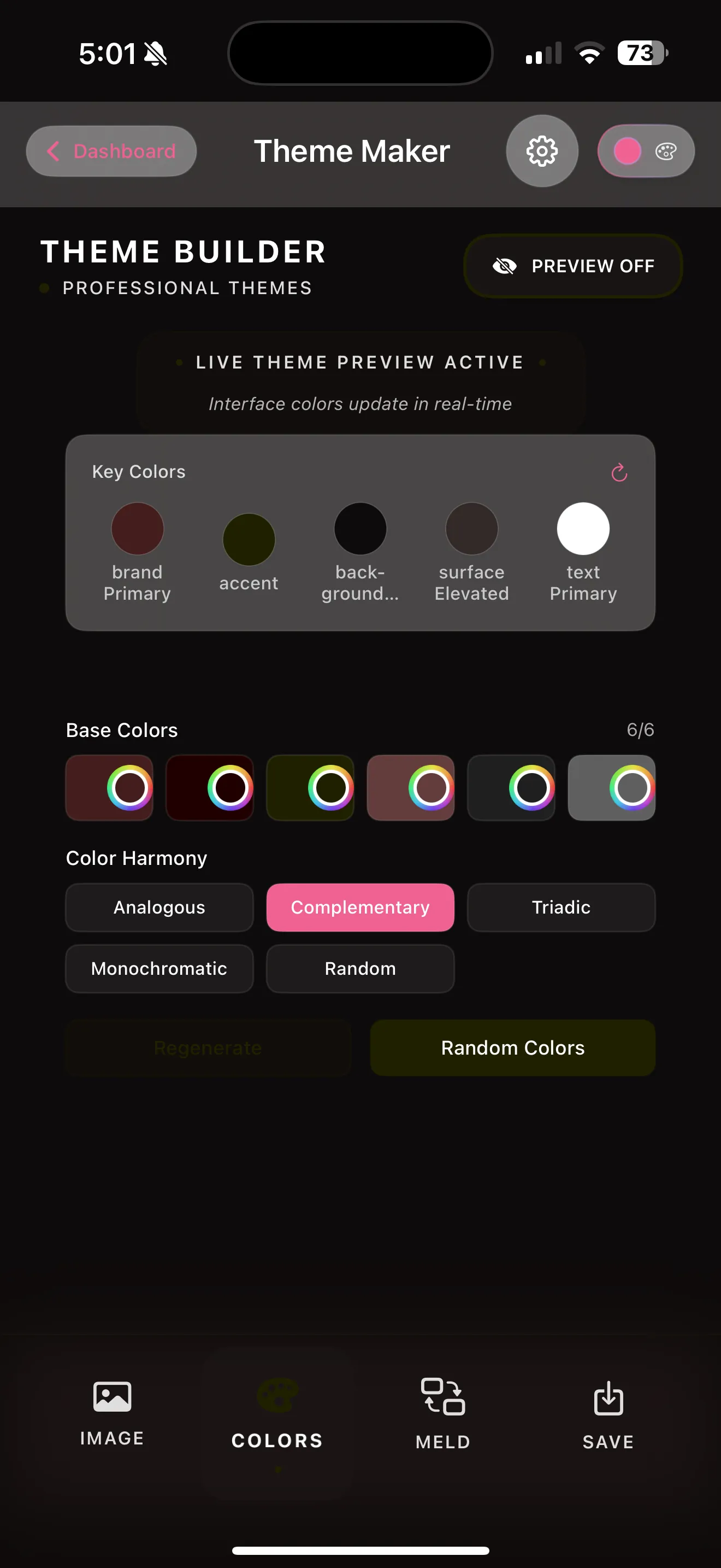 Tandem app interface screenshot 3 - showing parameter controls.
